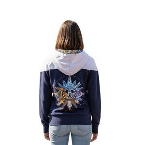 Walt Disney World Four Parks Compass Mickey Mouse Full Zip Hoodie Size M